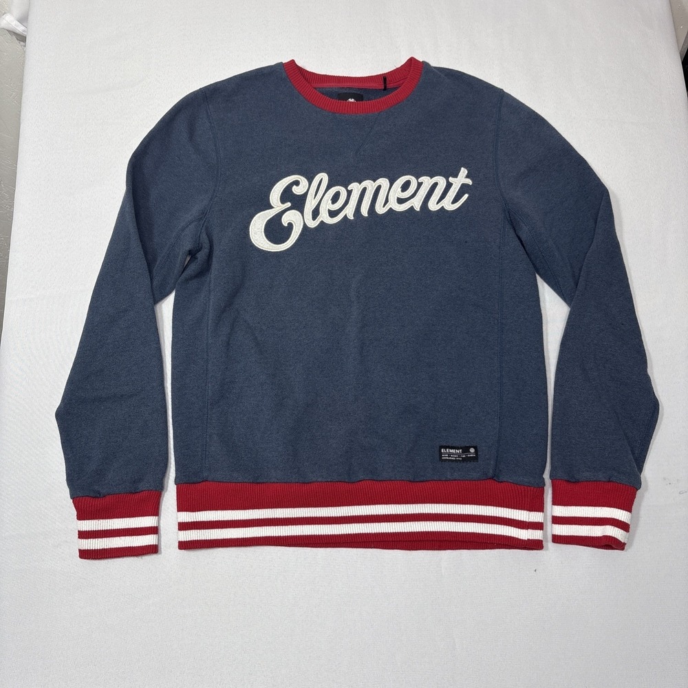 Element Hoodie Mens Small Blue Earth Wind Water Fire‎ Skate Skateboard Y2K